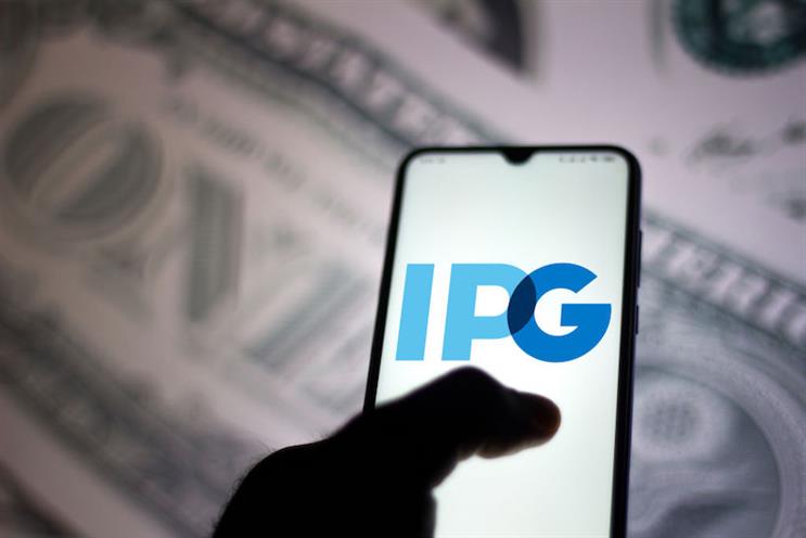 The IPG logo on a smartphone screen