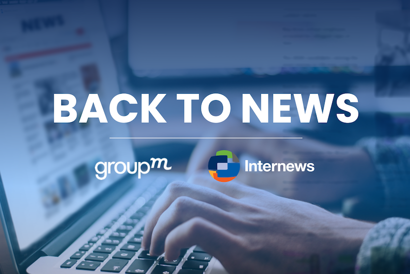 Back to News wordmark with GroupM and Internews logos